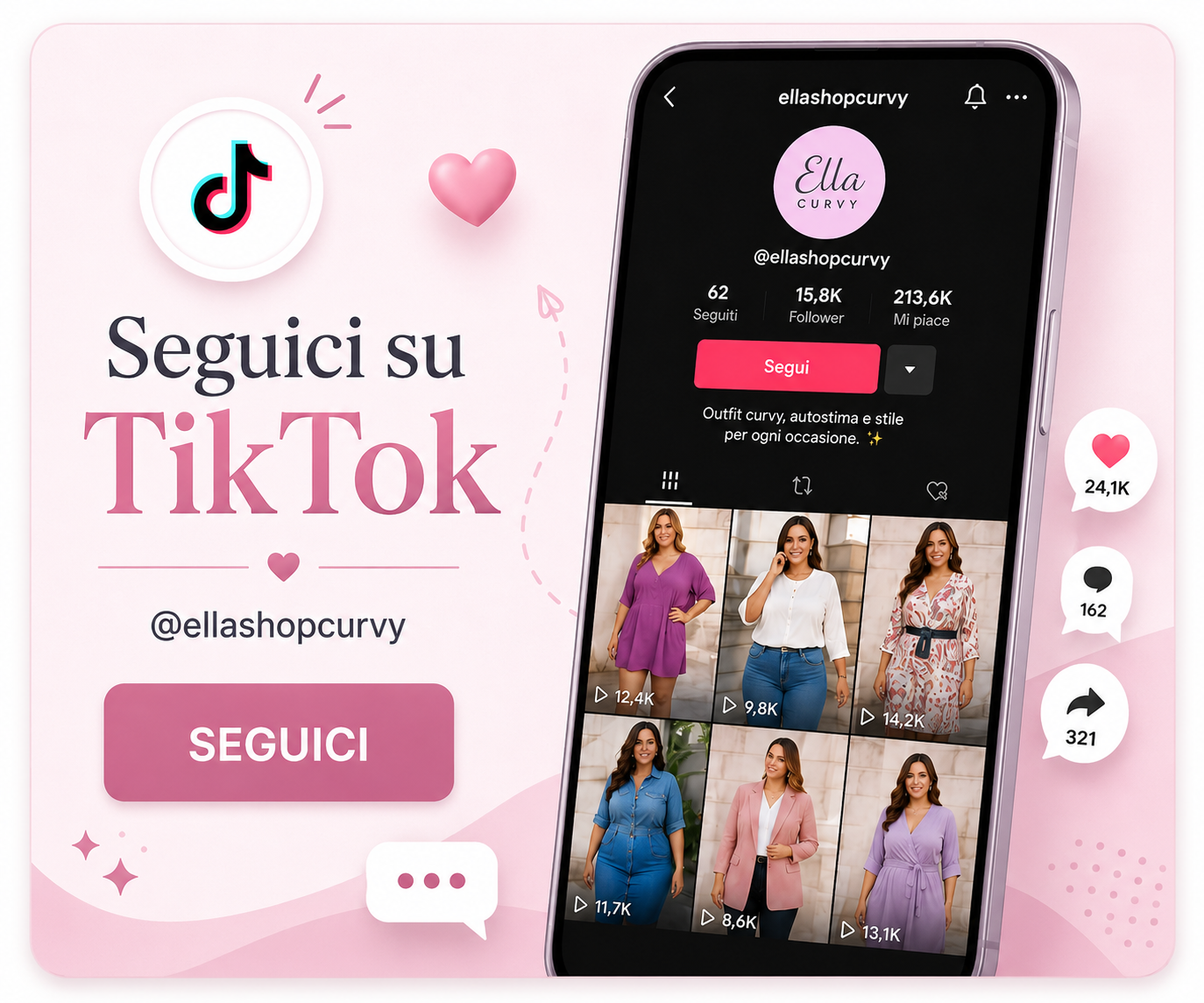 Profilo TikTok Ella Shop Curvy