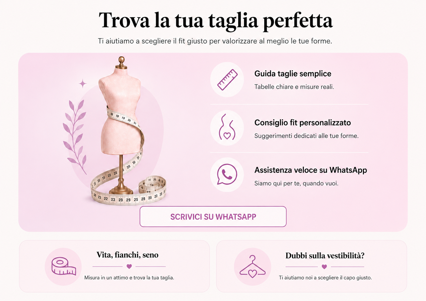 Trova la tua taglia perfetta con l’assistenza Ella Shop Curvy