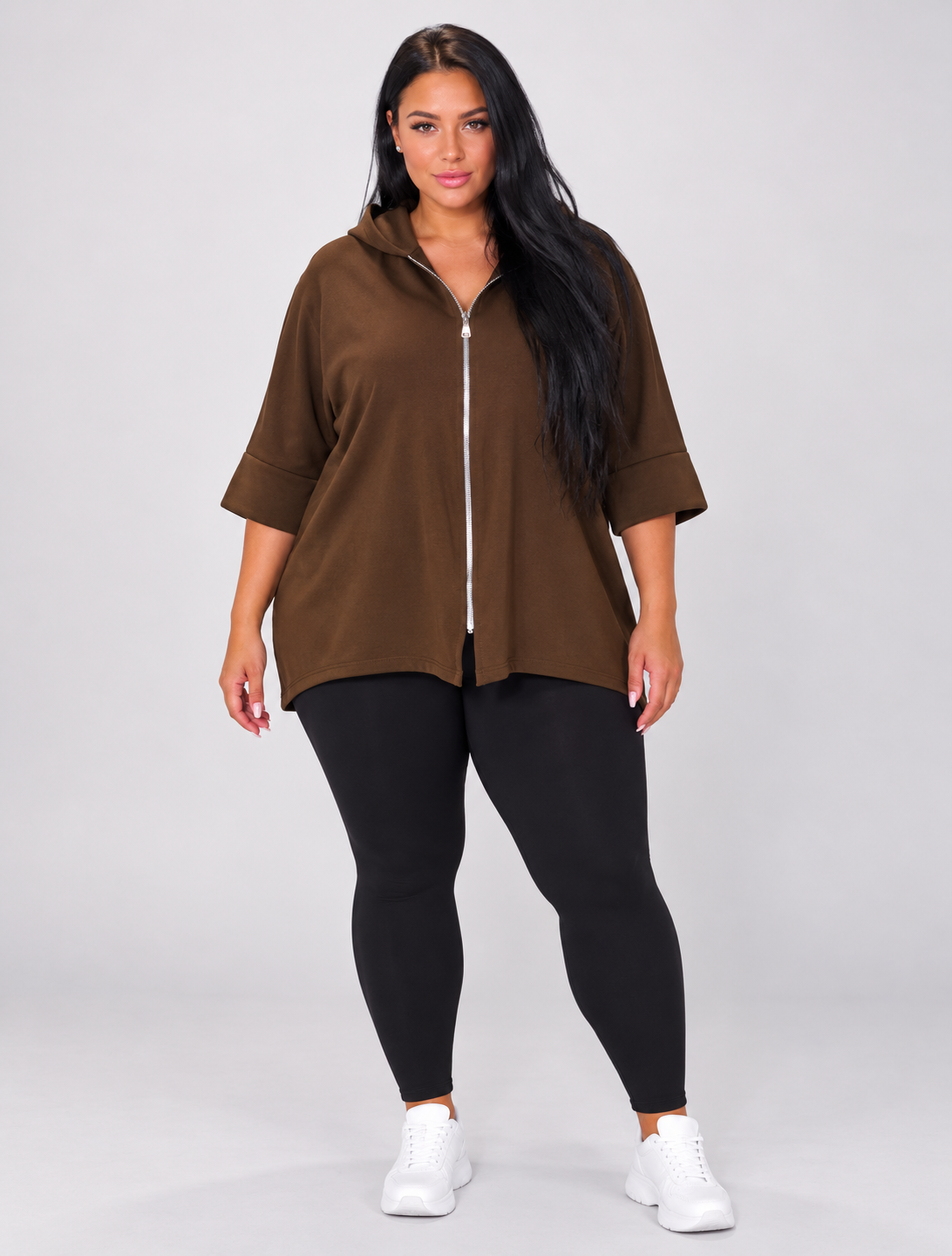 Felpa Flora oversize con cappuccio