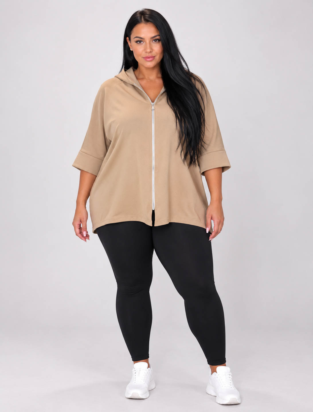 Felpa Flora oversize con cappuccio