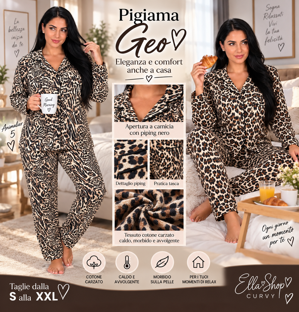 Pigiama a camicia Geo.