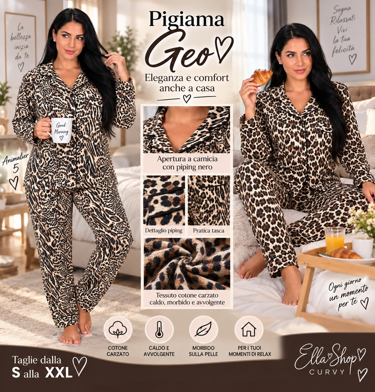 Pigiama a camicia Geo.