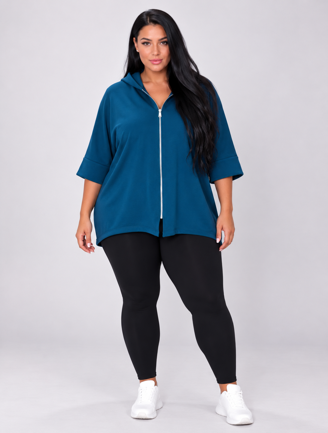 Felpa Flora oversize con cappuccio