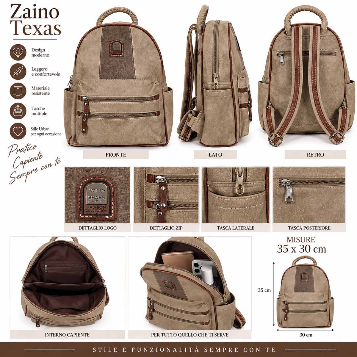 Borsa Zaino Texas