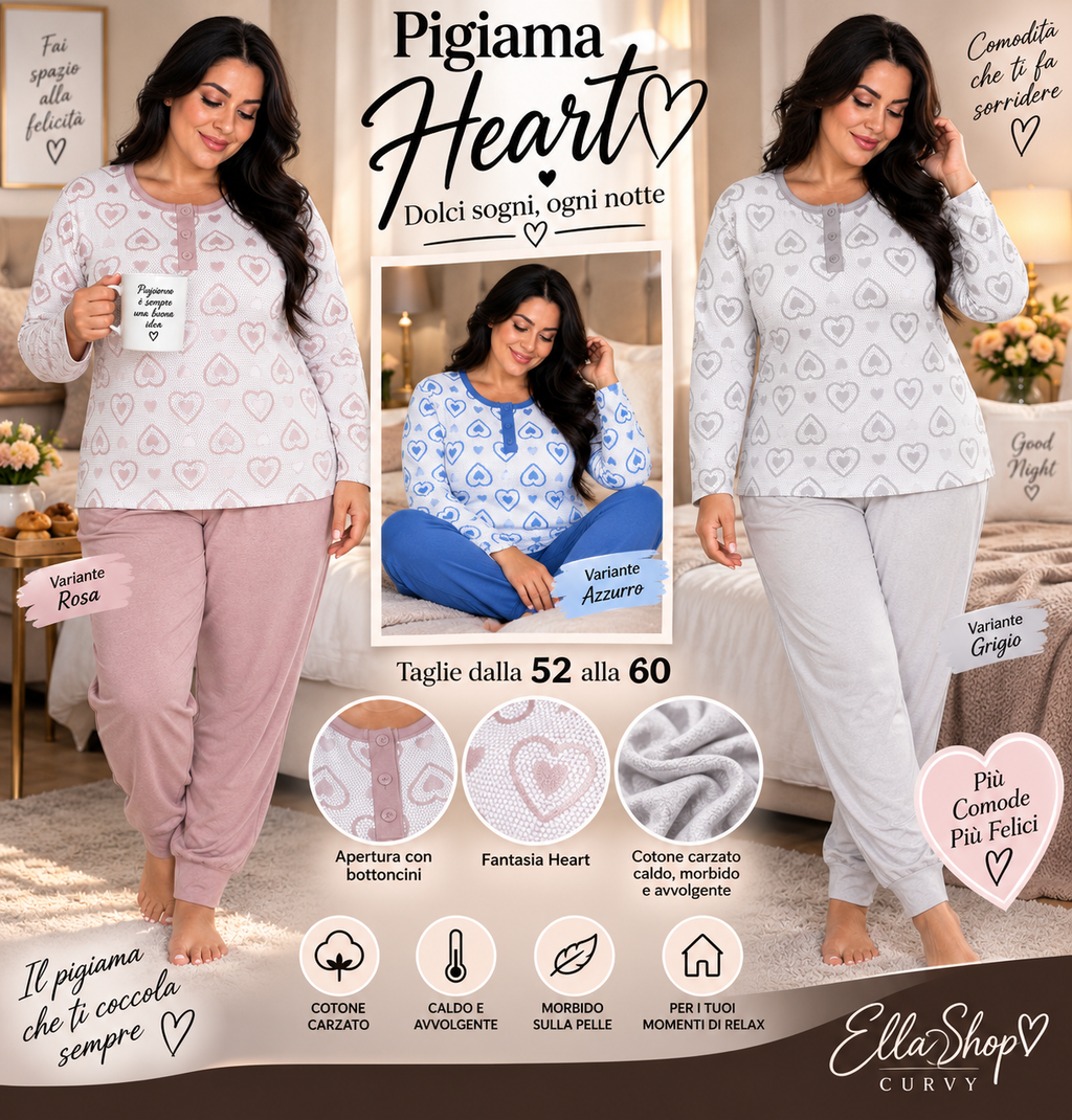 Pigiama Heart Oversize
